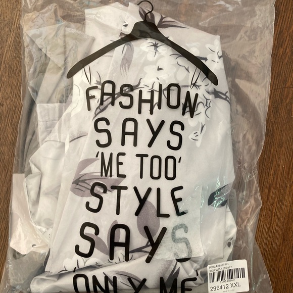 NWT-Grey Print Midi Dress With Thin Jacket Two Piece Outfit XXL - Picture 7 of 7